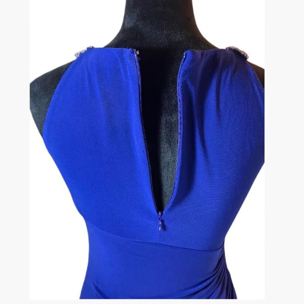 Lauren Ralph Lauren Cobalt Blue Evening Gown with Rhinestones   Size 2   EUC - Picture 7 of 14